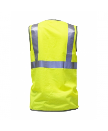 High visibility safety vest with 3M Scotchlite, reflective tape, ANSI Class  2 Size S Color Green